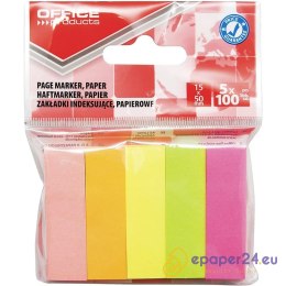 Zakładki indeksujące OFFICE PRODUCTS, papier, 15x5