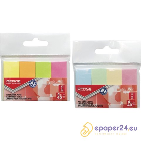 Zakładki indeksujące OFFICE PRODUCTS, papier, 20x5 Zakładki indeksujące OFFICE PRODUCTS, papier, 20x5