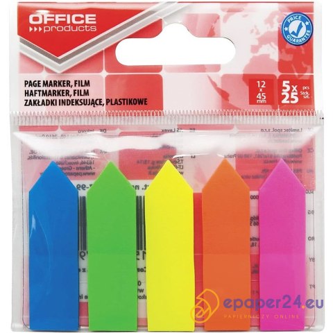 Zakładki indeksujące OFFICE PRODUCTS, strzałka, PP Zakładki indeksujące OFFICE PRODUCTS, strzałka, PP
