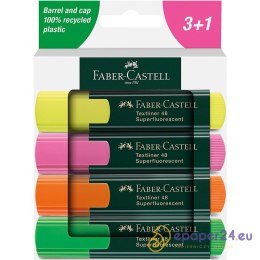 Zakreślacze Faber-Castell 48 neon 4 kolory