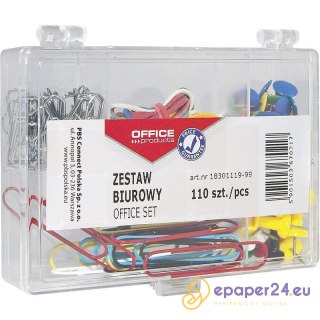 Zestaw biurowy (pinezki, gumki i spinacze) OFFICE