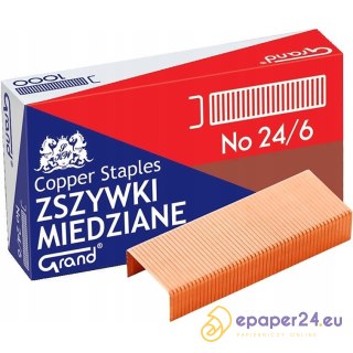 Zszywki Grand 24/6 miedziane (1000)