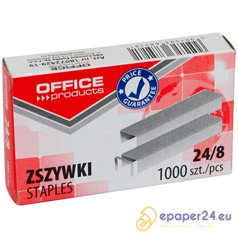 Zszywki OFFICE PRODUCTS, 24/8, 1000szt. Zszywki OFFICE PRODUCTS, 24/8, 1000szt.