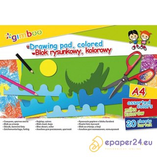 BLOK RYSUNKOWY GIMBOO A4/20K KOLOROWY