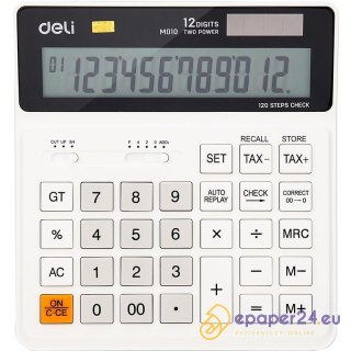 Kalkulator Deli M01010 biały