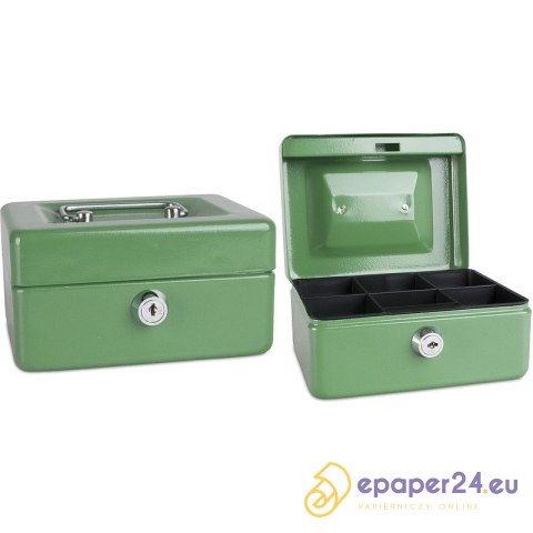 Kasetka na pieniądze Donau 152x80x115mm zielona Kasetka na pieniądze Donau 152x80x115mm zielona