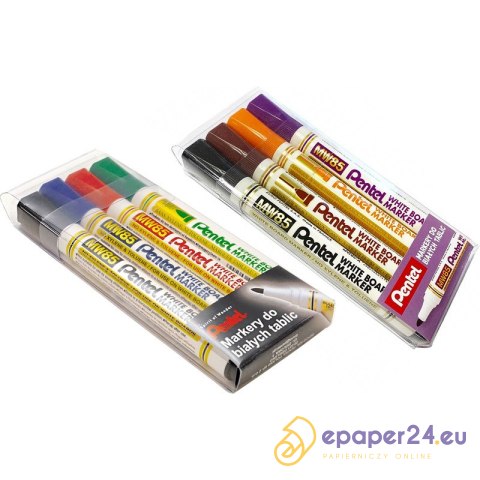 Markery do tablic Pentel MW85 4 kolory Markery do tablic Pentel MW85 4 kolory