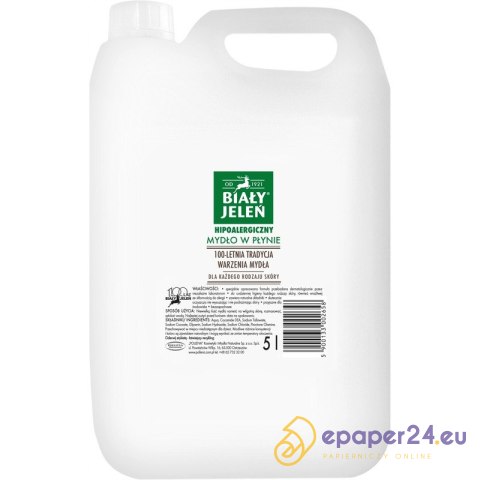 Mydło w płynie Biały Jeleń 5L Hipoalergiczne