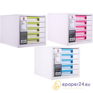 Pojemnik 5 szuflad Deli Rio biało-zielony