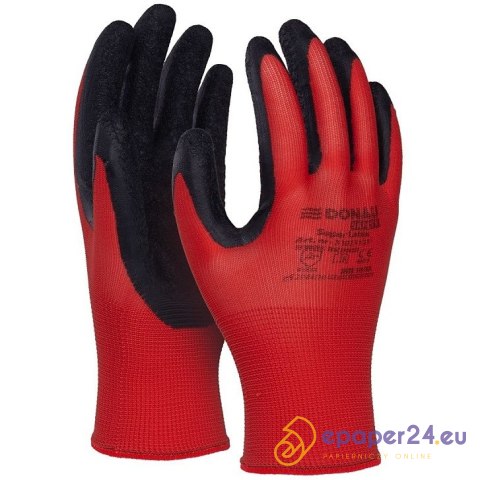 Rękawice Donau Safety Super Latex rozm.6 czerwone