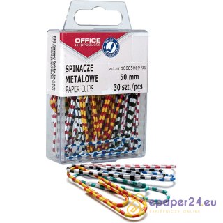 Spinacze metalowe OFFICE PRODUCTS Zebra, powlekane