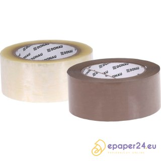 Taśma pakowa DONAU Hot-Melt , 48mm, 132m, 40mikr.,