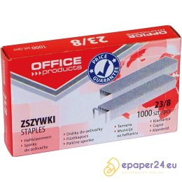 Zszywki OFFICE PRODUCTS, 23/8, 1000szt.